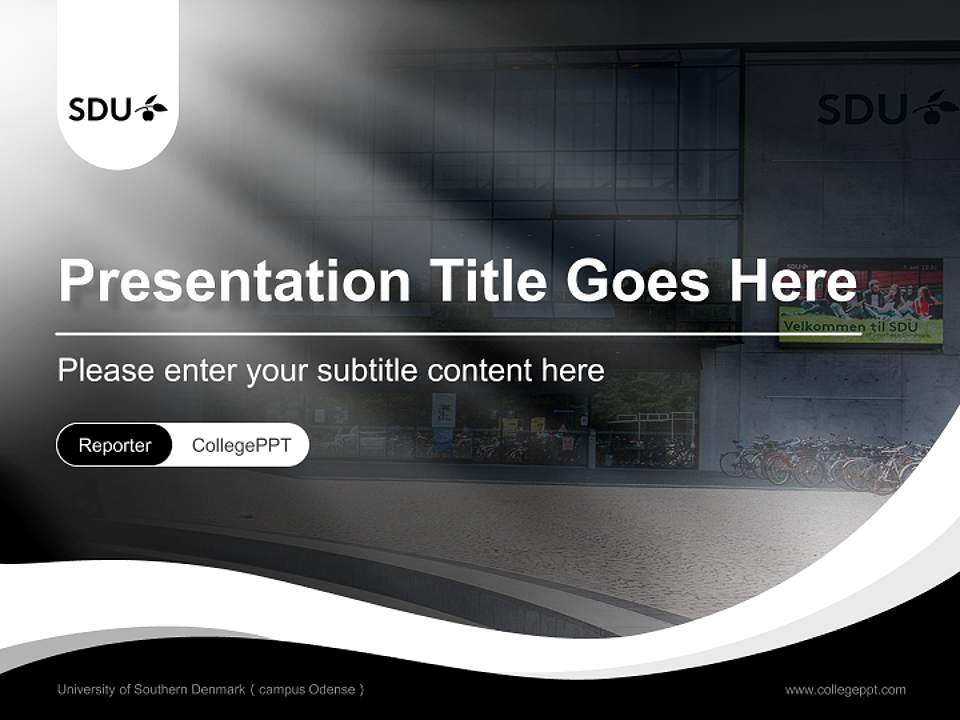 University of Southern Denmark（campus Odense） Lecture Sharing and Networking Event PPT Template4:3 ratio PPT effect preview image4