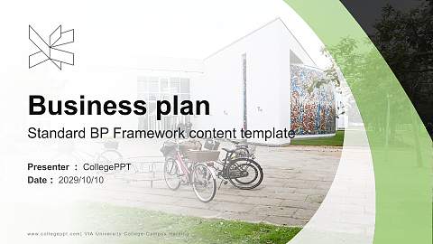 VIA University College-Campus Herning Competition/Entrepreneurship Contest PPT Template
