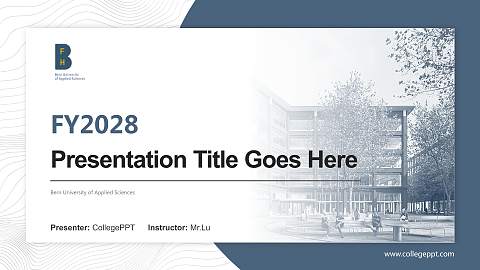 Bern University of Applied Sciences Academic Presentation/Research Findings Report PPT Template