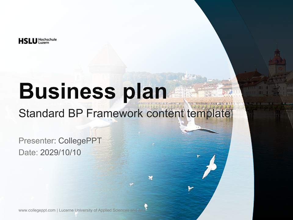 Lucerne University of Applied Sciences and Arts Competition/Entrepreneurship Contest PPT Template4:3 ratio PPT effect preview image9