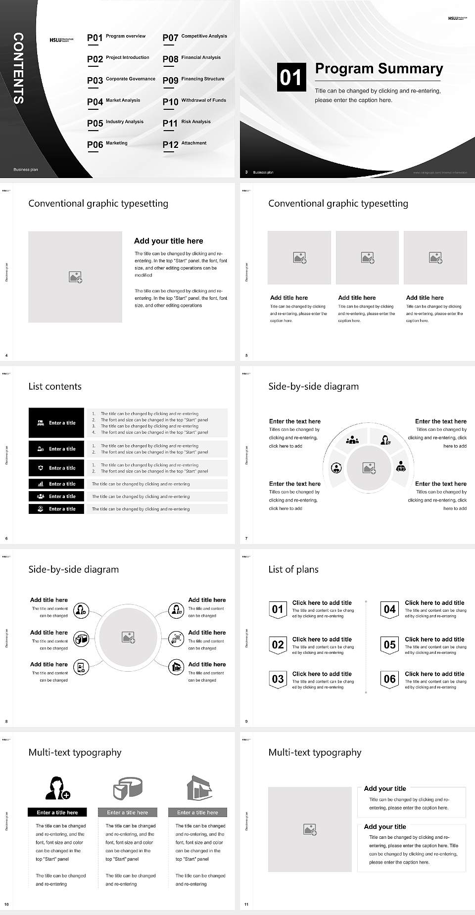 Lucerne University of Applied Sciences and Arts Competition/Entrepreneurship Contest PPT Template4:3 ratio PPT effect preview image2