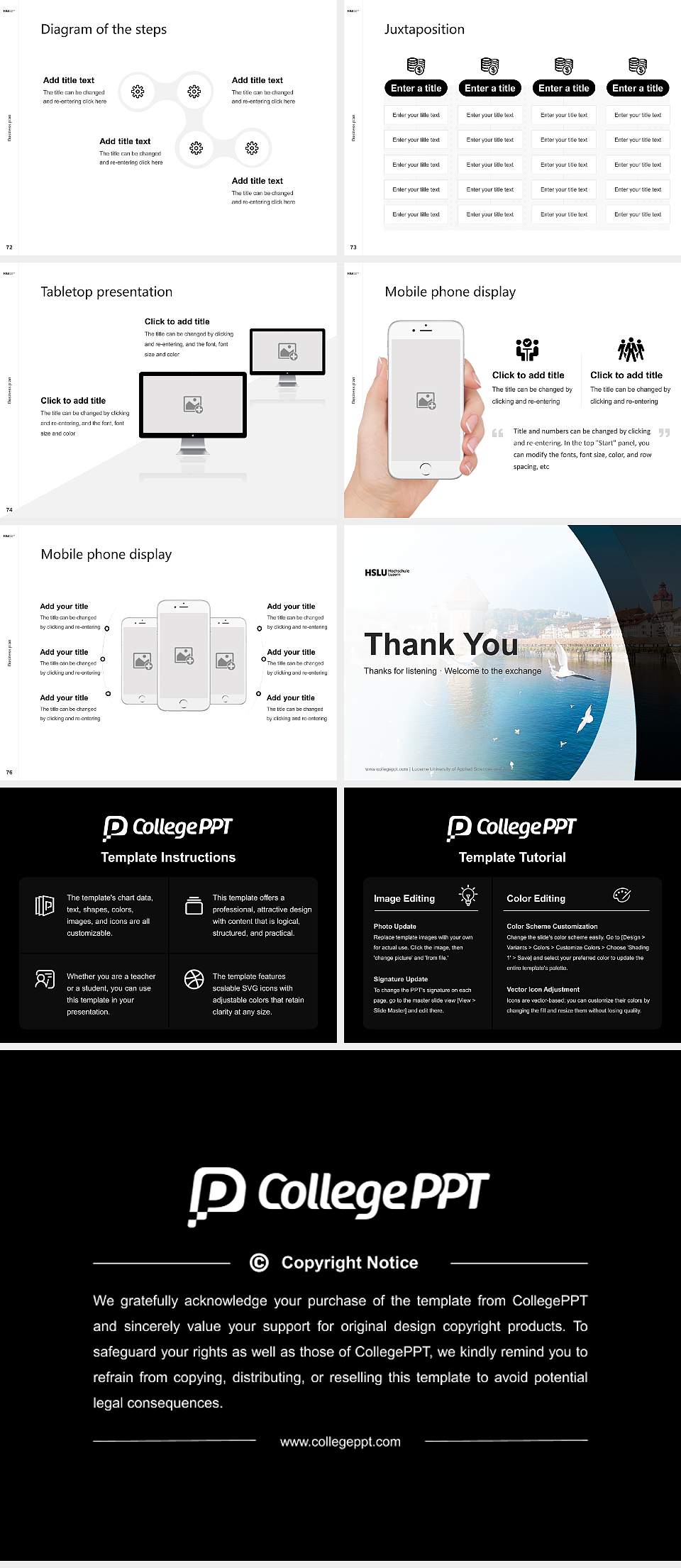 Lucerne University of Applied Sciences and Arts Competition/Entrepreneurship Contest PPT Template4:3 ratio PPT effect preview image9