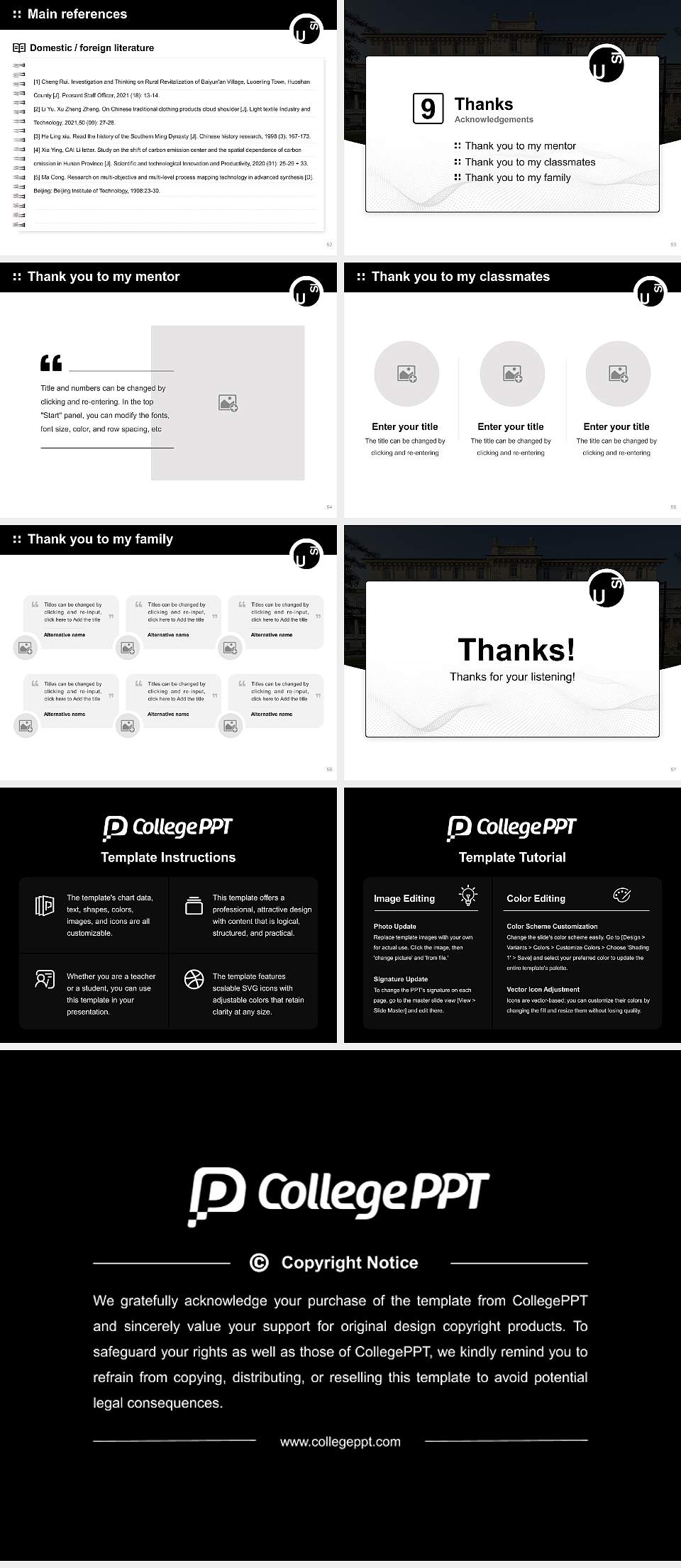 Università della Svizzera italiana Graduation Thesis Defense PPT Template4:3 ratio PPT effect preview image7