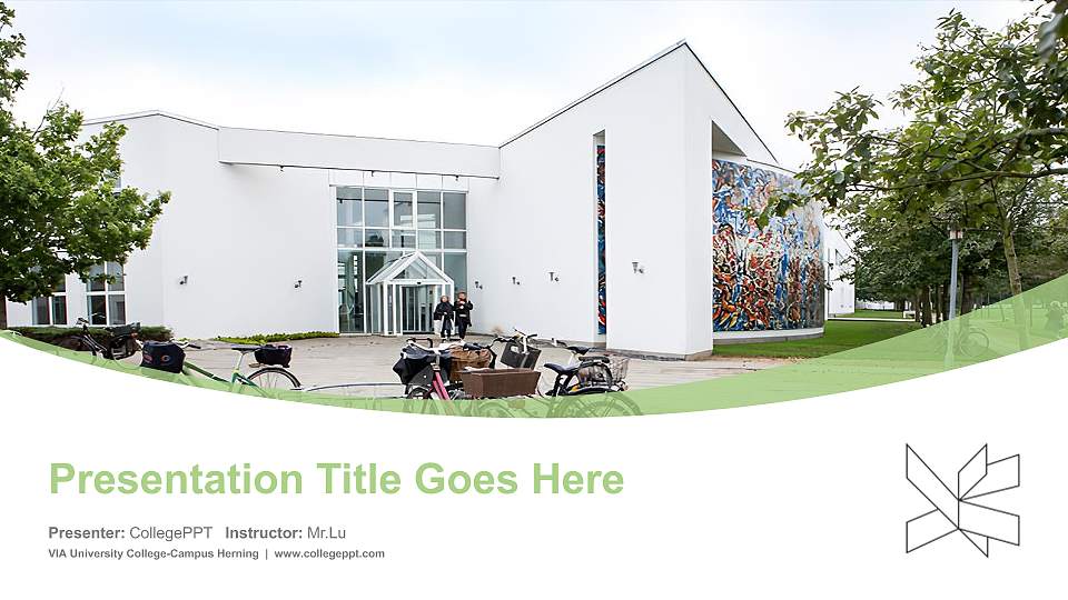 VIA University College-Campus Herning Course/Courseware Creation PPT Template16:9 ratio PPT effect preview image