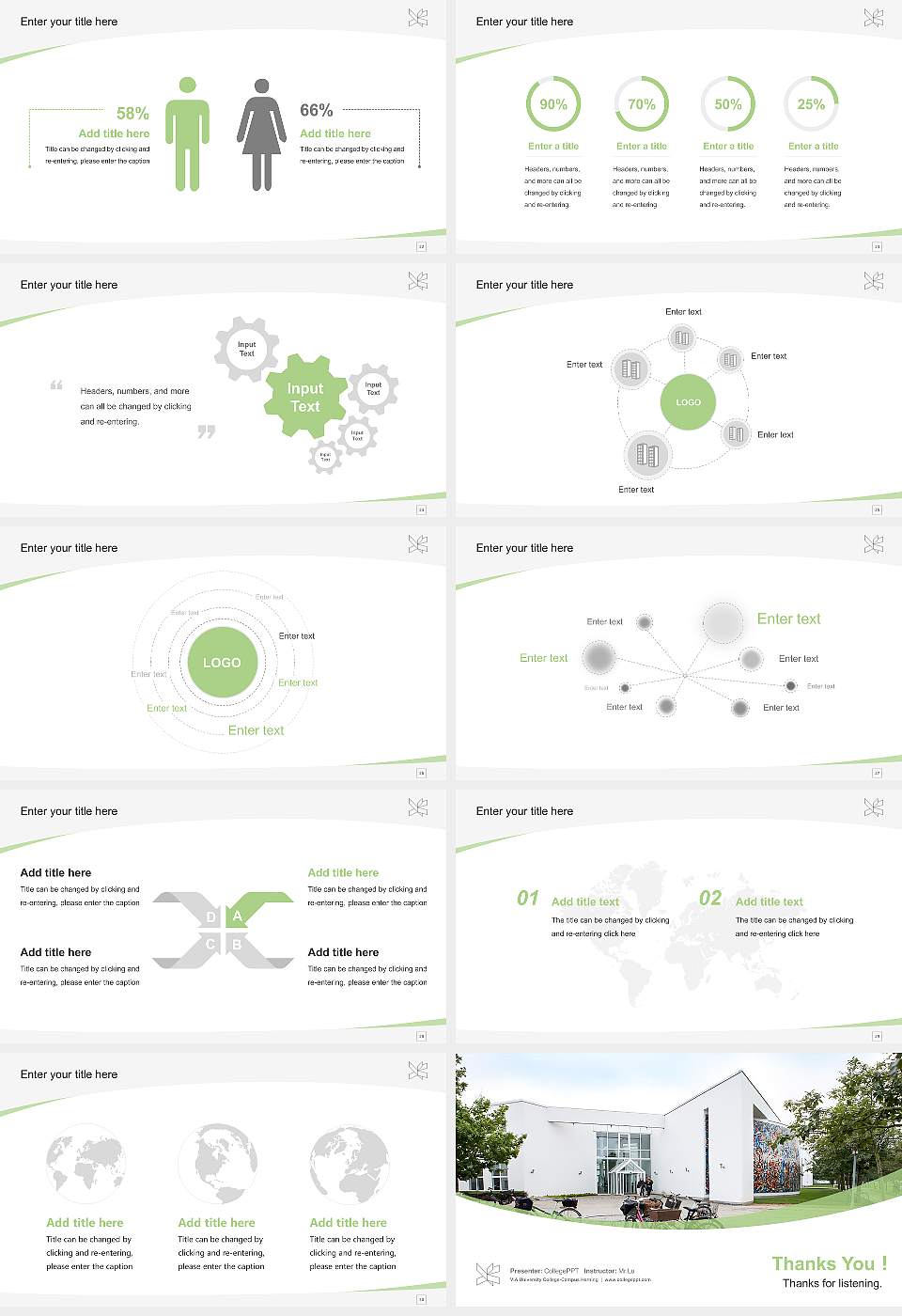 VIA University College-Campus Herning Course/Courseware Creation PPT Template16:9 ratio PPT effect preview image4