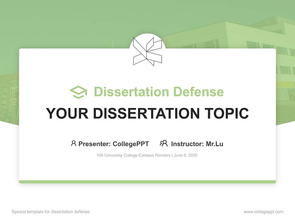 VIA University College-Campus Randers Graduation Thesis Defense PPT Template4:3 ratio PPT effect preview image7