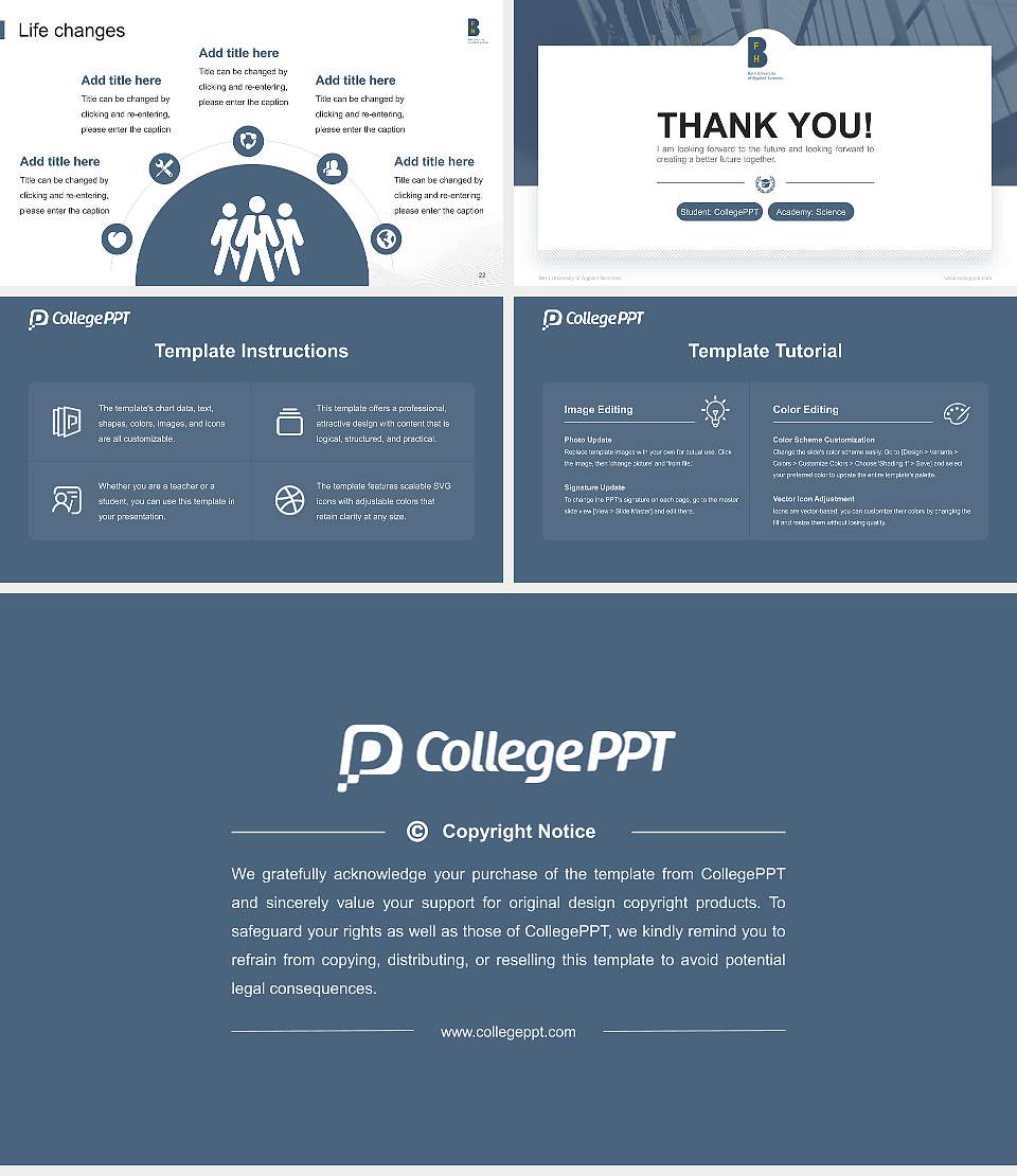 Bern University of Applied Sciences National Scholarship Defense PPT Template16:9 ratio PPT effect preview image4