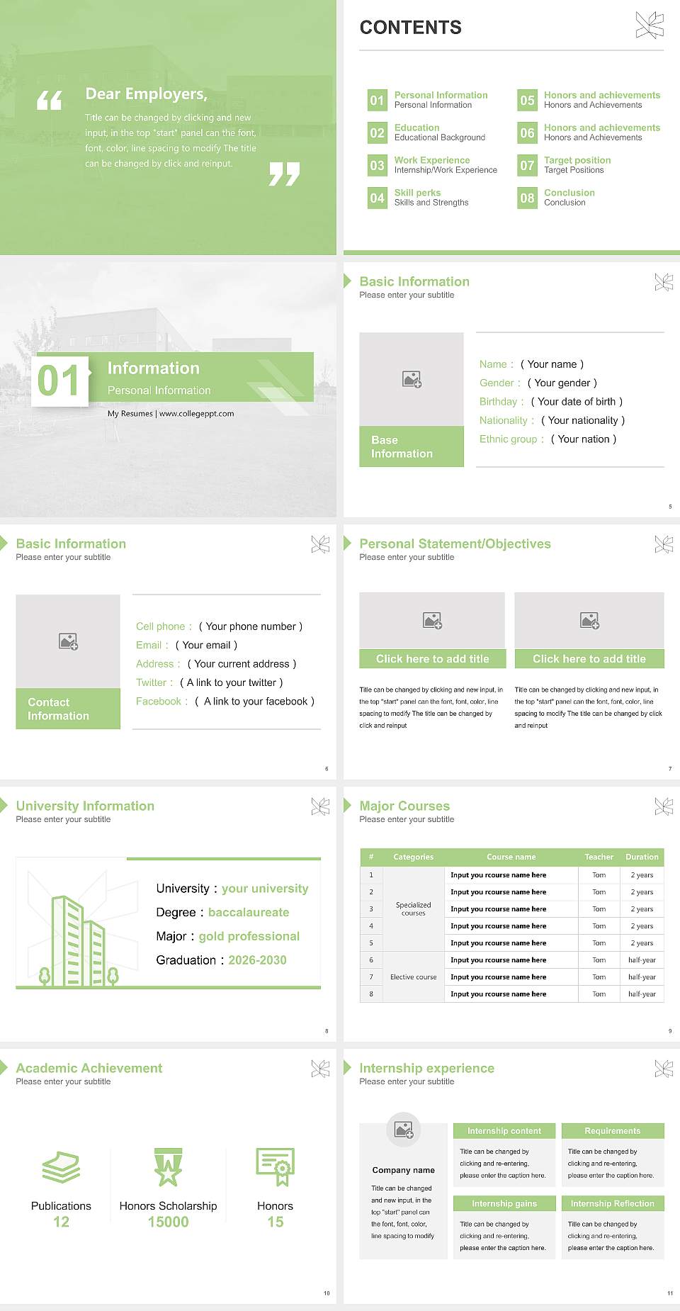 VIA University College-Campus Viborg Resume PPT Template4:3 ratio PPT effect preview image2