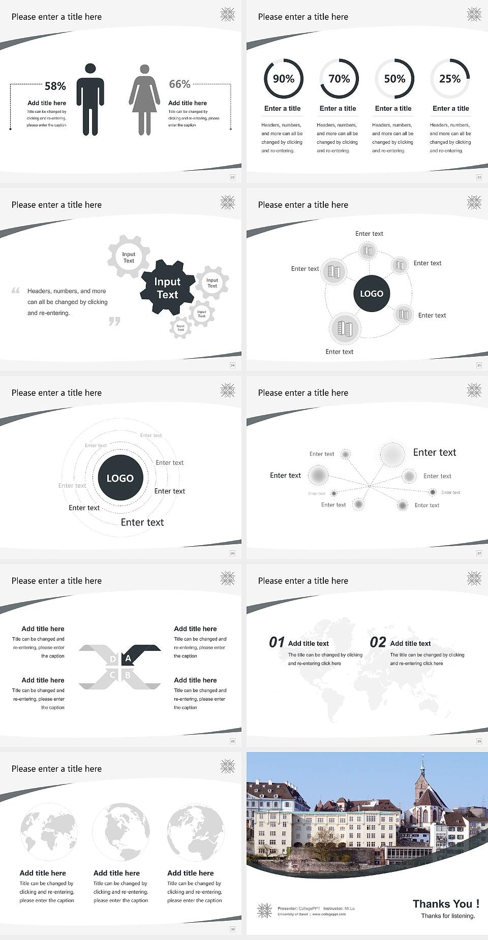 University of Basel Course/Courseware Creation PPT Template4:3 ratio PPT effect preview image4