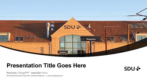 University of Southern Denmark（campus Slagelse） Course/Courseware Creation PPT Template