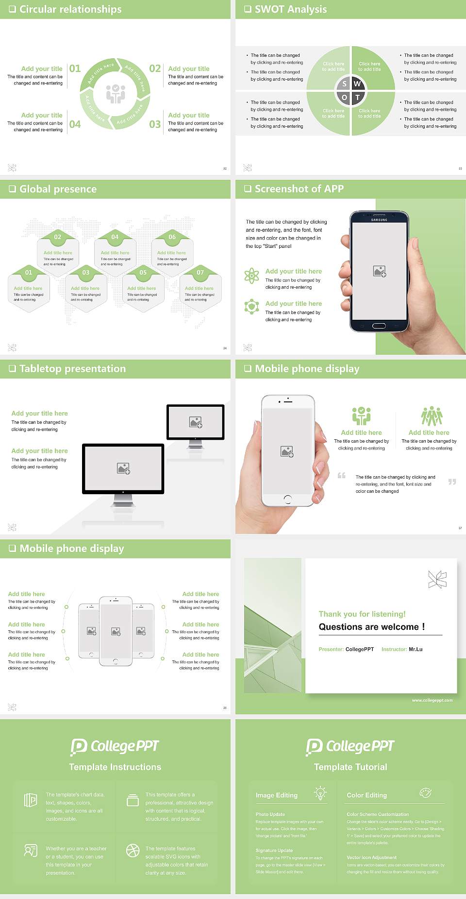 VIA University College-Campus Holstebro General PPT Template4:3 ratio PPT effect preview image5