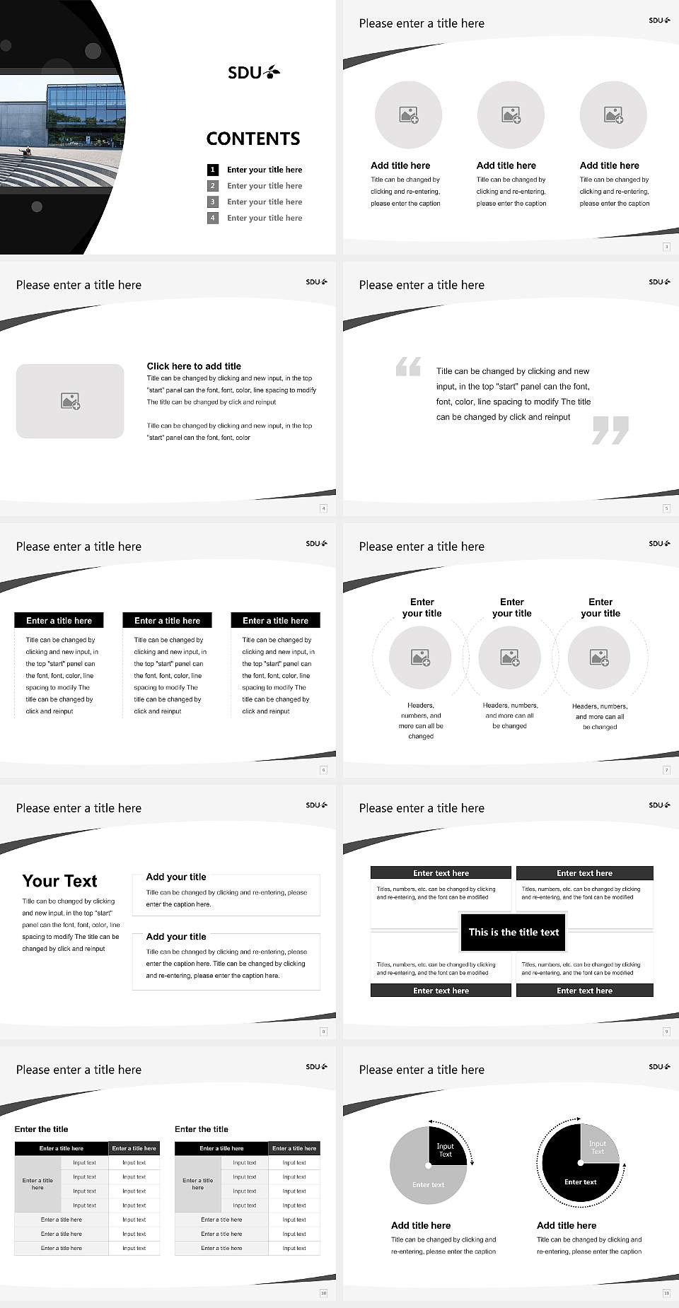 University of Southern Denmark（campus Odense） Course/Courseware Creation PPT Template4:3 ratio PPT effect preview image2