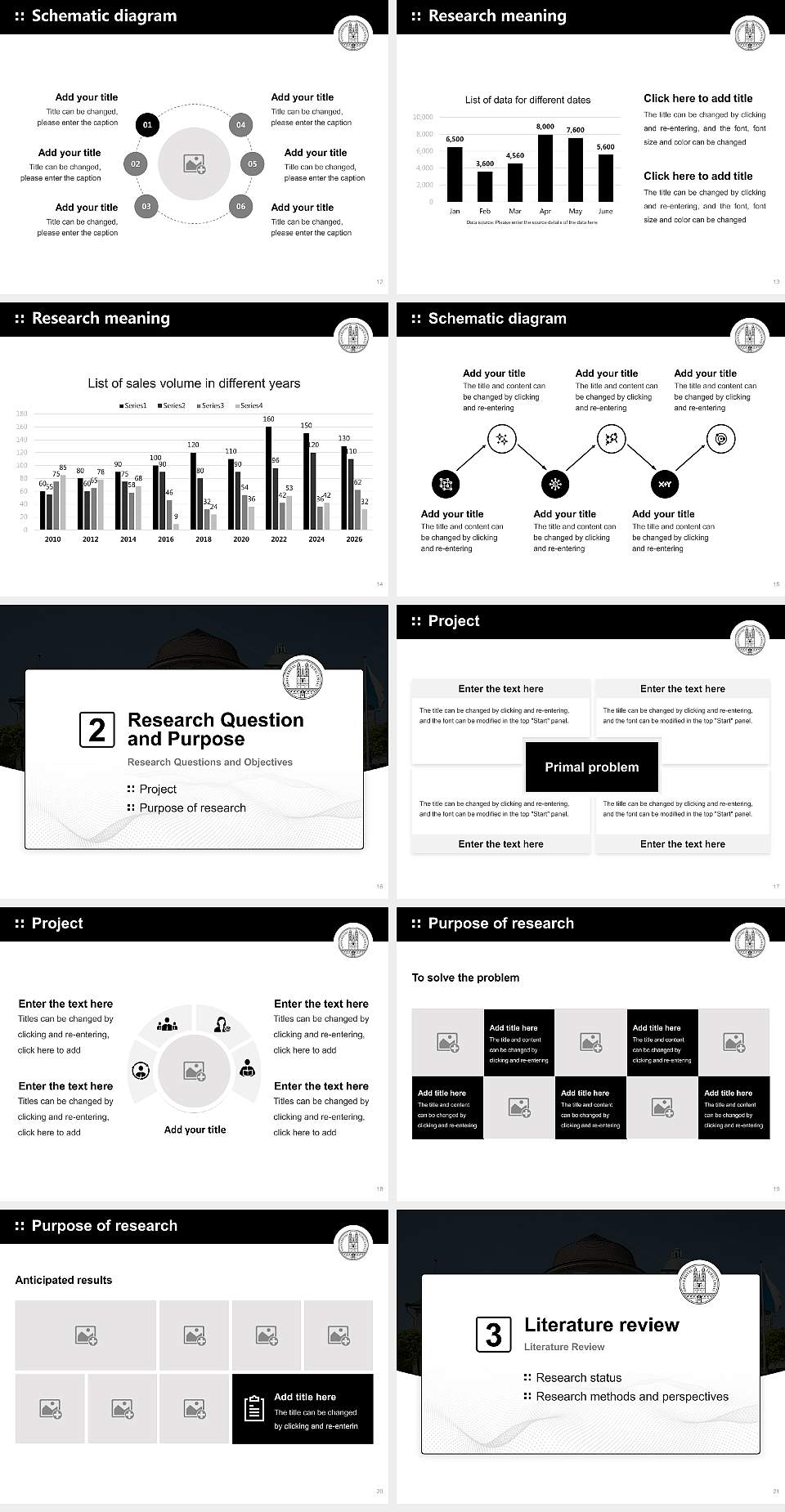 University of Zurich Graduation Thesis Defense PPT Template4:3 ratio PPT effect preview image3