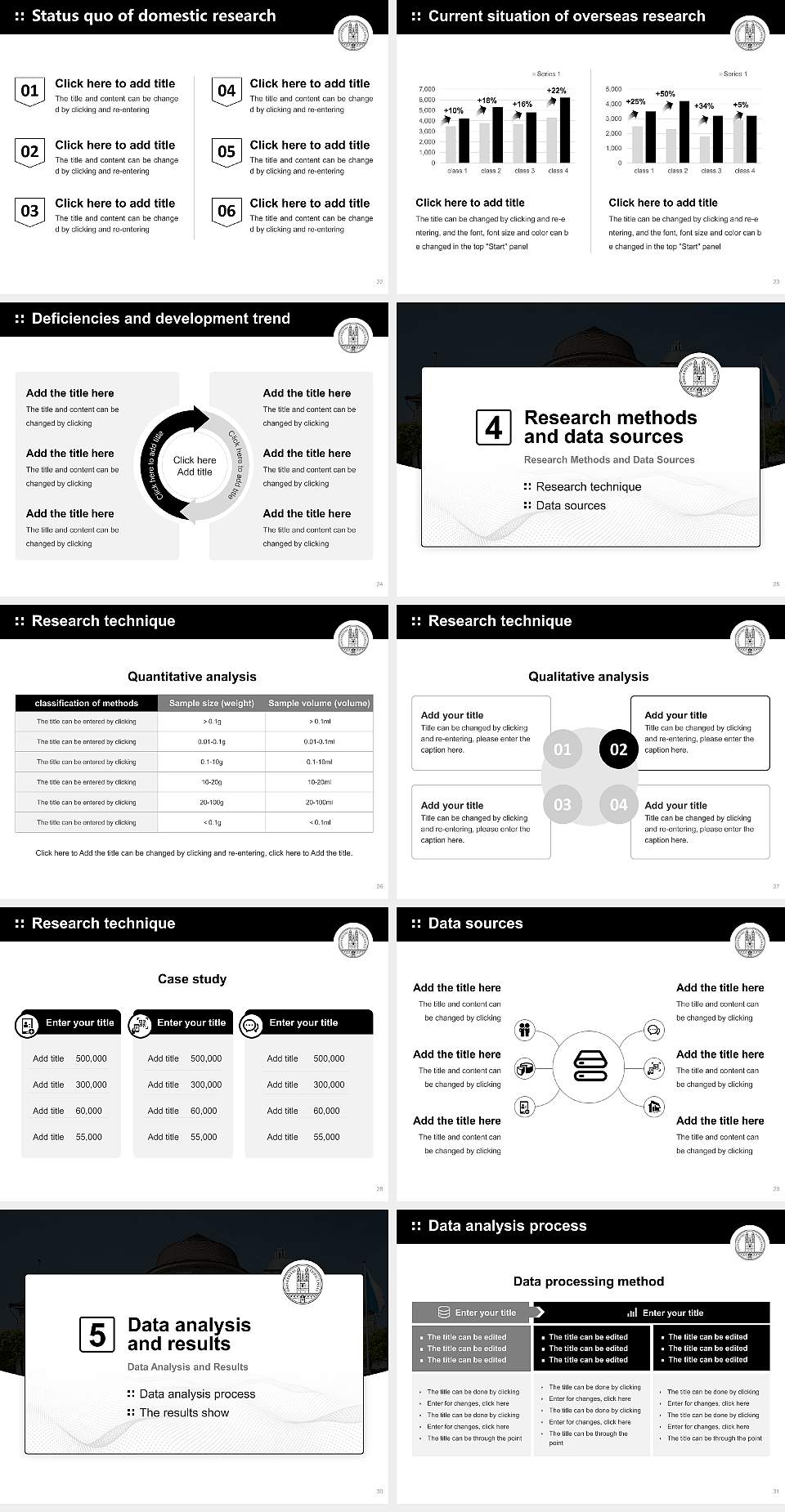 University of Zurich Graduation Thesis Defense PPT Template4:3 ratio PPT effect preview image4