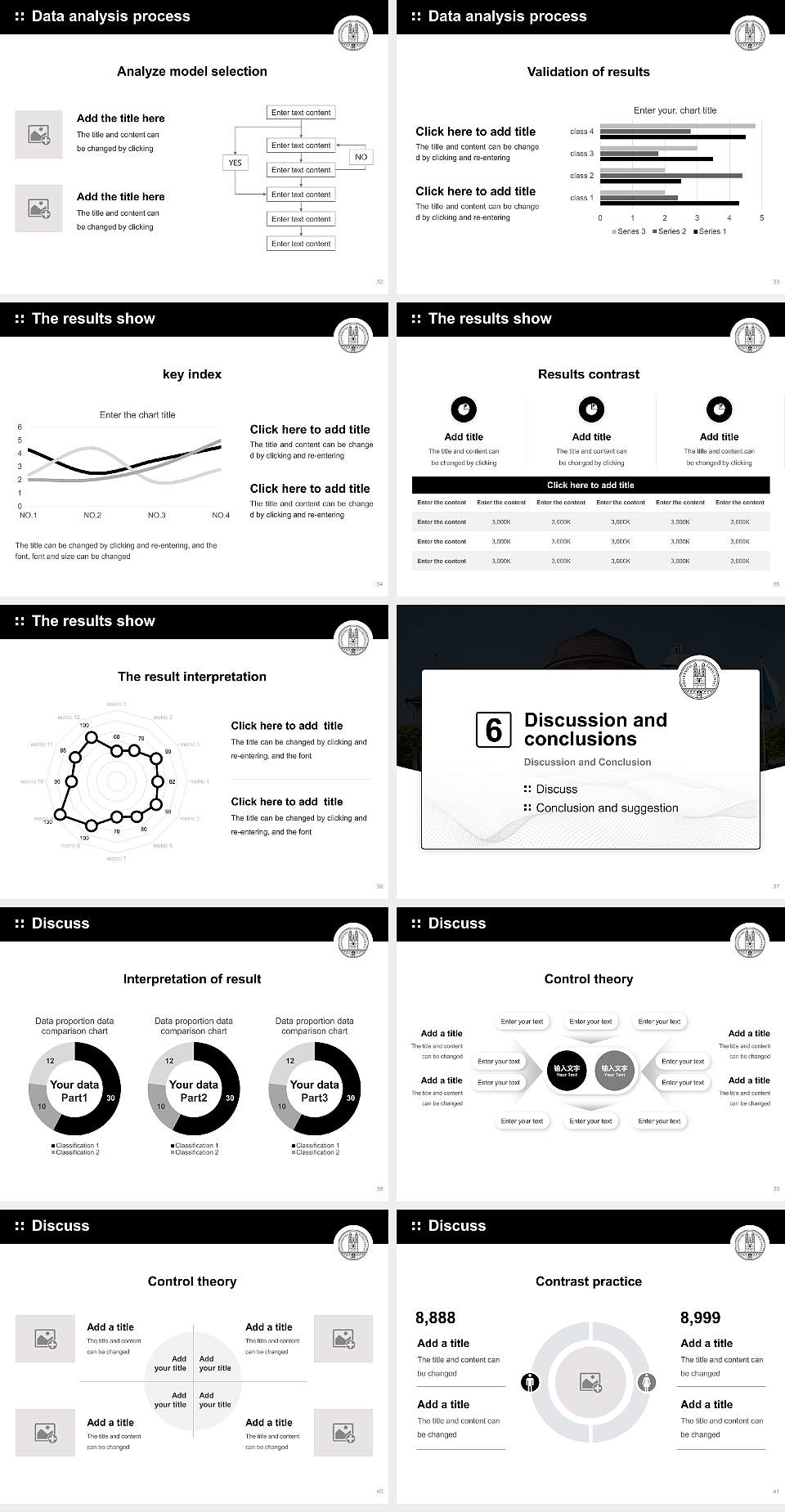 University of Zurich Graduation Thesis Defense PPT Template4:3 ratio PPT effect preview image5