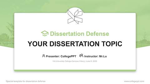 VIA University College-Campus Viborg Graduation Thesis Defense PPT Template
