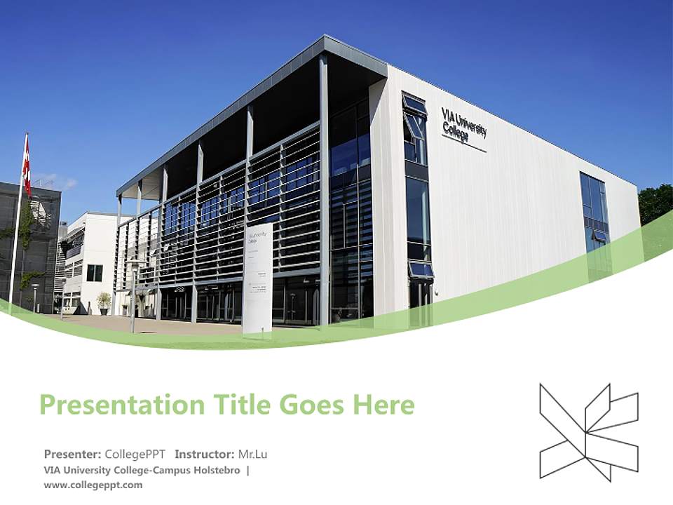 VIA University College-Campus Holstebro Course/Courseware Creation PPT Template4:3 ratio PPT effect preview image5