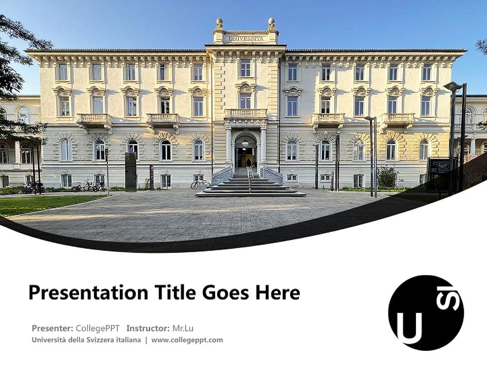 Università della Svizzera italiana Course/Courseware Creation PPT Template4:3 ratio PPT effect preview image5