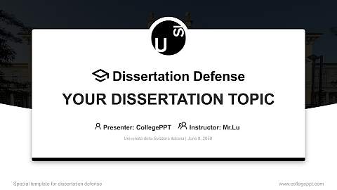 Università della Svizzera italiana Graduation Thesis Defense PPT Template