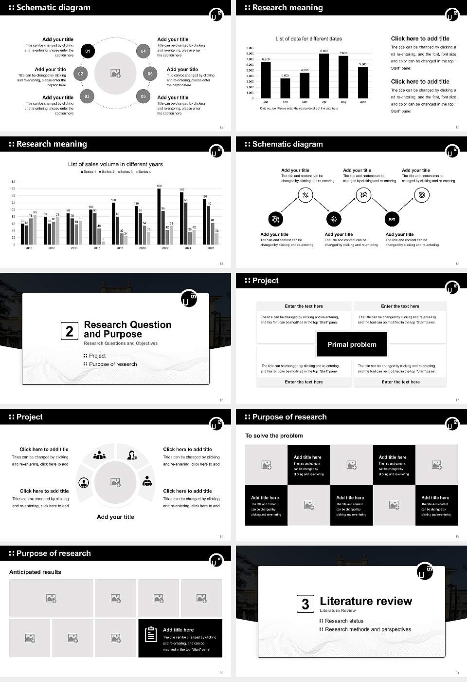 Università della Svizzera italiana Graduation Thesis Defense PPT Template16:9 ratio PPT effect preview image3