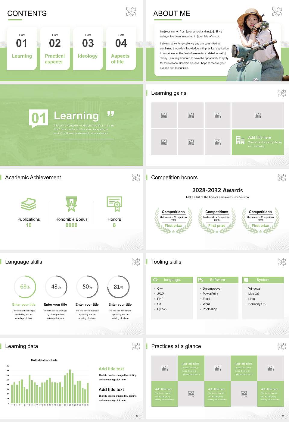 VIA University College-Campus Horsens National Scholarship Defense PPT Template16:9 ratio PPT effect preview image2