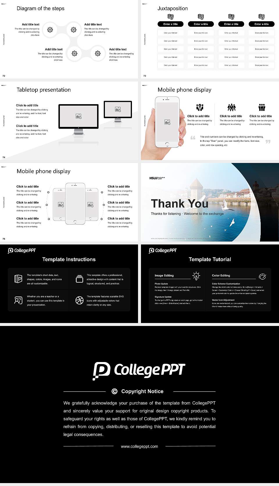 Lucerne University of Applied Sciences and Arts Competition/Entrepreneurship Contest PPT Template16:9 ratio PPT effect preview image9