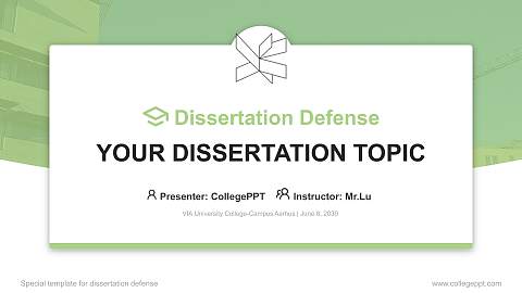 VIA University College-Campus Aarhus Graduation Thesis Defense PPT Template