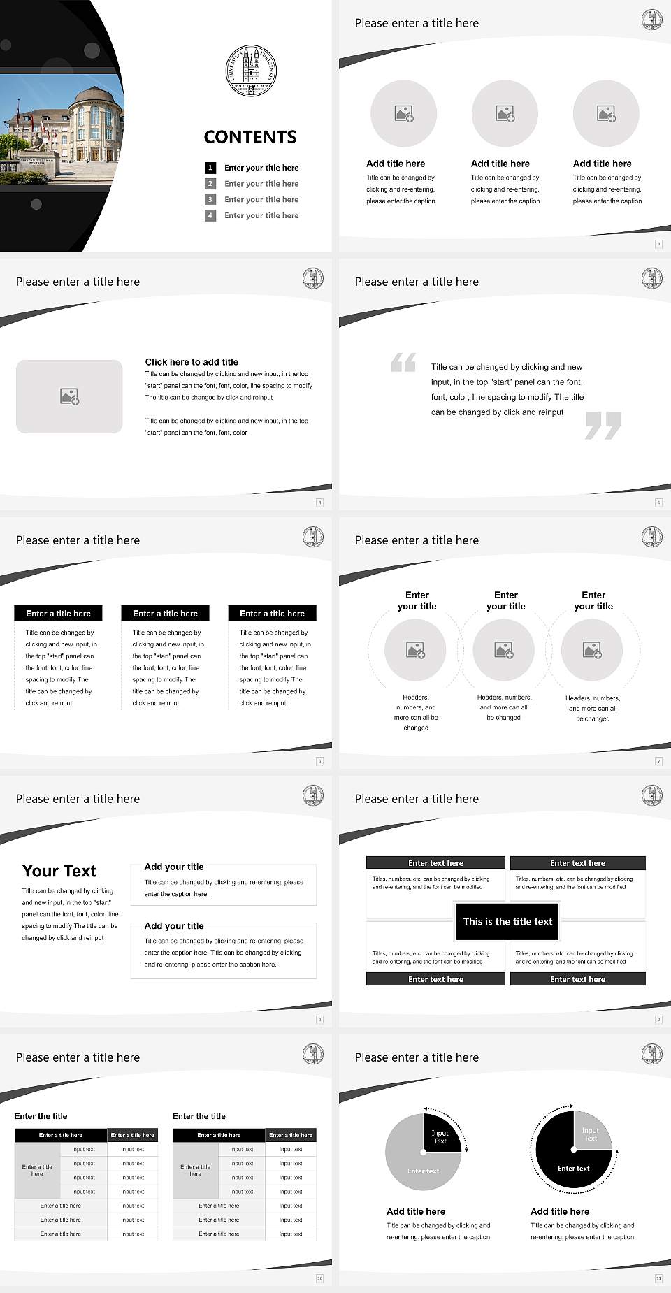 University of Zurich Course/Courseware Creation PPT Template4:3 ratio PPT effect preview image2
