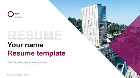 Eastern Switzerland University of Applied Sciences Resume PPT Template