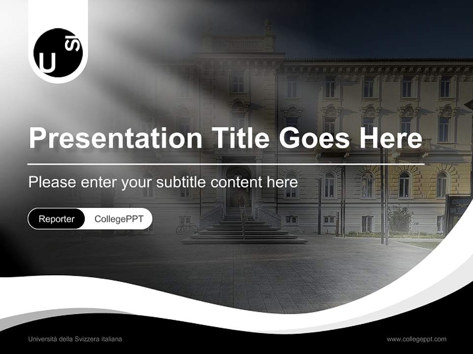 Università della Svizzera italiana Lecture Sharing and Networking Event PPT Template4:3 ratio PPT effect preview image4