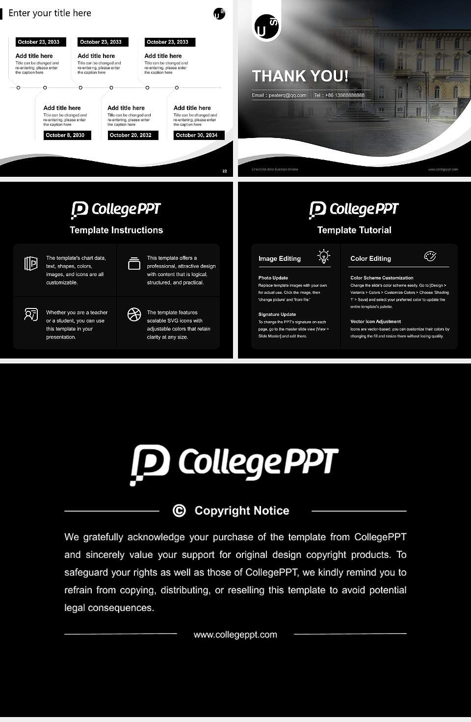 Università della Svizzera italiana Lecture Sharing and Networking Event PPT Template4:3 ratio PPT effect preview image4