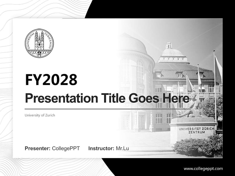 University of Zurich Academic Presentation/Research Findings Report PPT Template4:3 ratio PPT effect preview image5