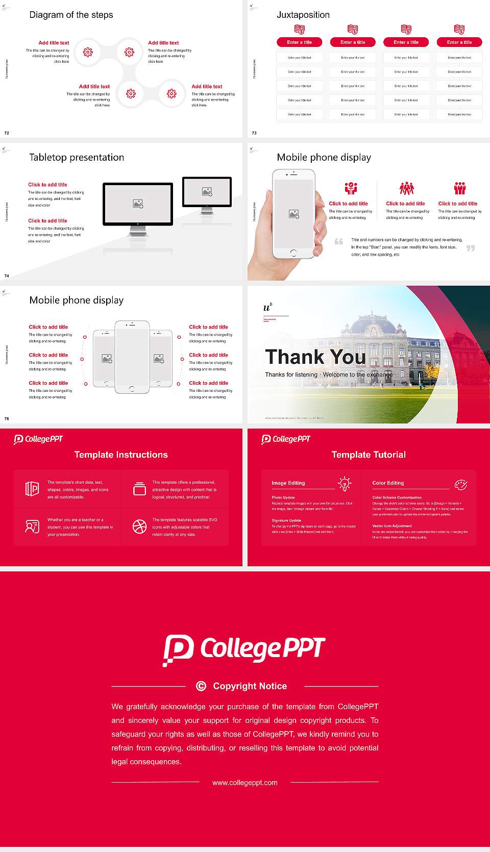 University of Bern Competition/Entrepreneurship Contest PPT Template16:9 ratio PPT effect preview image9