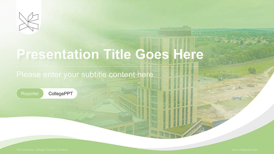 VIA University College-Campus Horsens Lecture Sharing and Networking Event PPT Template16:9 ratio PPT effect preview image