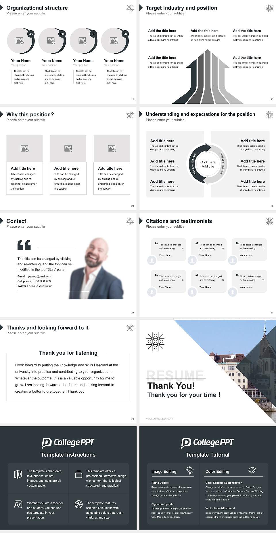University of Basel Resume PPT Template4:3 ratio PPT effect preview image4