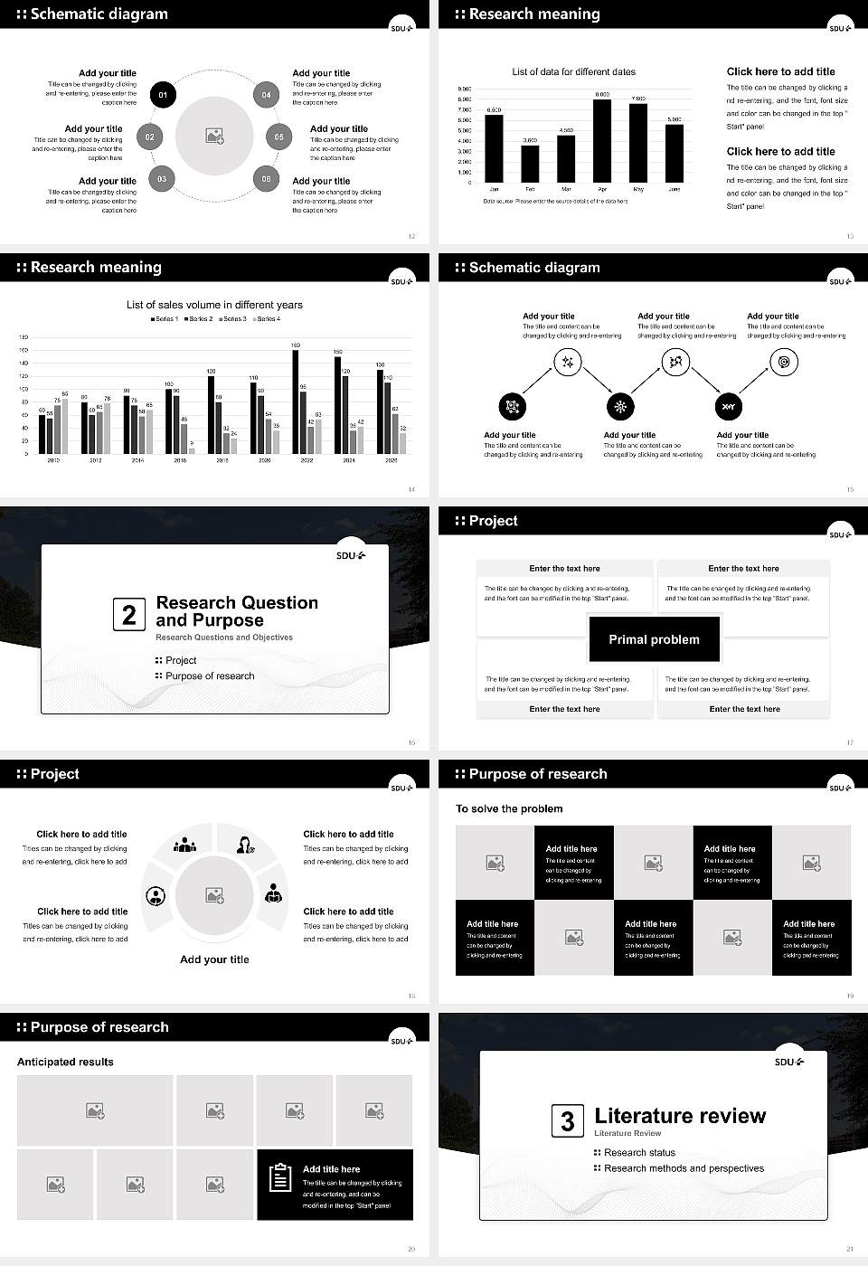 University of Southern Denmark（campus Kolding） Graduation Thesis Defense PPT Template16:9 ratio PPT effect preview image3