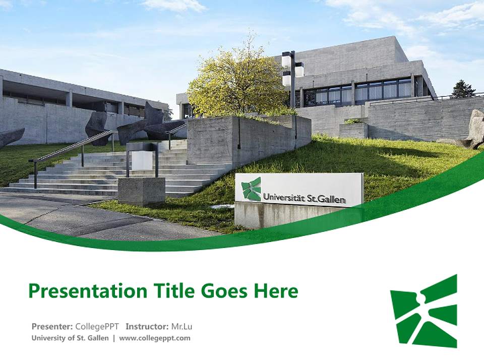University of St. Gallen Course/Courseware Creation PPT Template4:3 ratio PPT effect preview image5