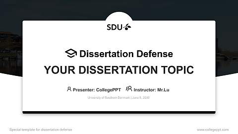 University of Southern Denmark Graduation Thesis Defense PPT Template