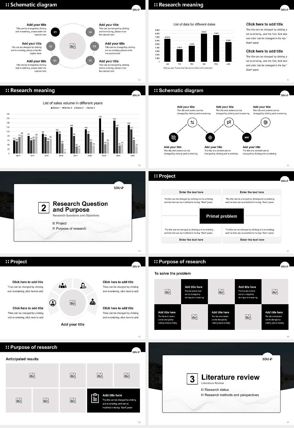 University of Southern Denmark Graduation Thesis Defense PPT Template16:9 ratio PPT effect preview image3