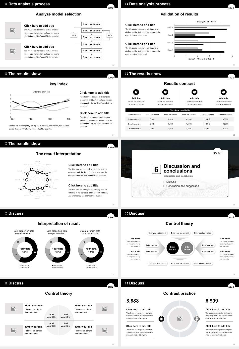 University of Southern Denmark Graduation Thesis Defense PPT Template16:9 ratio PPT effect preview image5