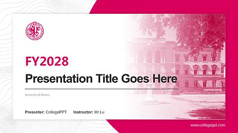 University of Geneva Academic Presentation/Research Findings Report PPT Template