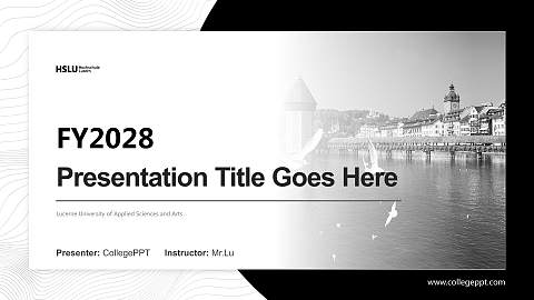 Lucerne University of Applied Sciences and Arts Academic Presentation/Research Findings Report PPT Template