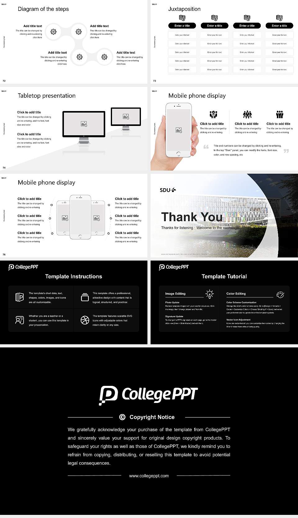 University of Southern Denmark（campus Kolding） Competition/Entrepreneurship Contest PPT Template16:9 ratio PPT effect preview image9