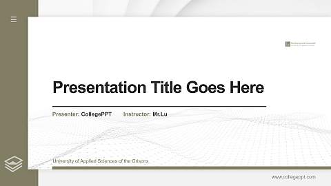 University of Applied Sciences of the Grisons Thesis Proposal/Graduation Defense PPT Template