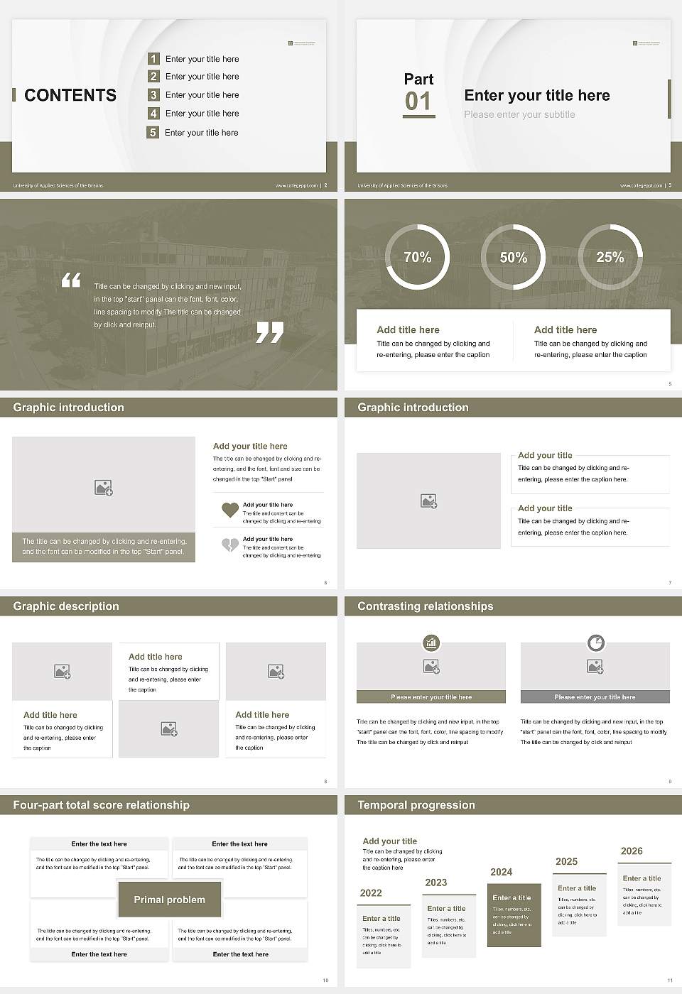 University of Applied Sciences of the Grisons Thesis Proposal/Graduation Defense PPT Template16:9 ratio PPT effect preview image2