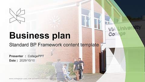 VIA University College-Campus Silkeborg Competition/Entrepreneurship Contest PPT Template