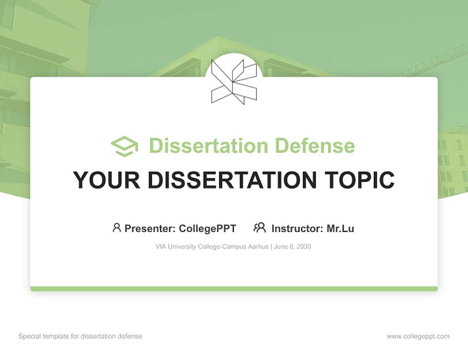 VIA University College-Campus Aarhus Graduation Thesis Defense PPT Template4:3 ratio PPT effect preview image7