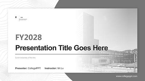 Zurich University of the Arts Academic Presentation/Research Findings Report PPT Template