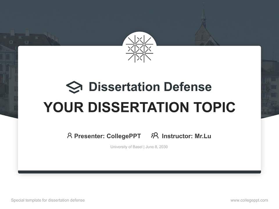 University of Basel Graduation Thesis Defense PPT Template4:3 ratio PPT effect preview image7