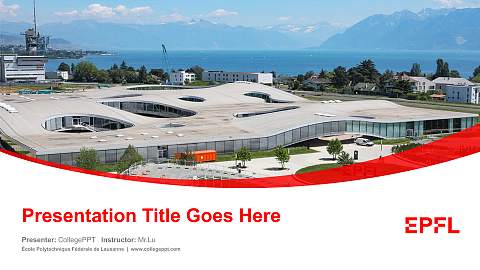 École Polytechnique Fédérale de Lausanne Course/Courseware Creation PPT Template